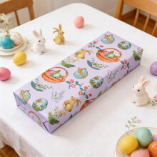 Rolă de hârtie de împachetat de Paște cu ou de iepuraș și imprimeu cu puncte colorate