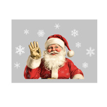 5x7ft Christmas Santa Claus Backdrop – Festive Snowflake Photo Background, Vinyl, Easy Hang, Compatible with Photography Studios