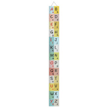 Cartoon Growth Chart with Wood Frame & Fabric Canvas – Height Measurement Wall Sticker for Kids' Room, Compatible with Standard Walls