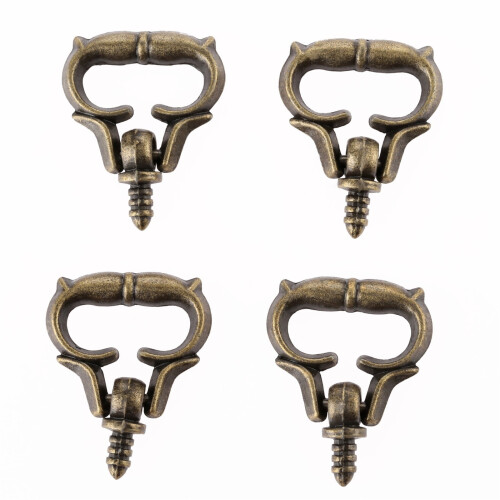 Antique Bronze Cabinet Knobs 4 pcs 29x23mm