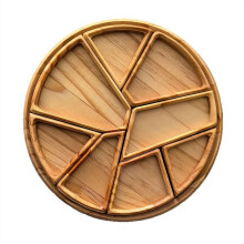 Funny Wooden Serving Tray with 8 Removable Compartments