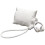 Capa de almofada branca com chaveiro para AirPods Pro 3 1