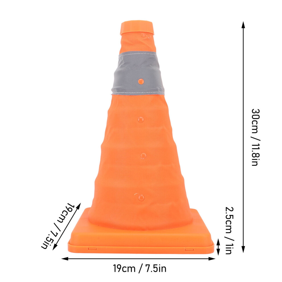 Foldable Traffic Cone, 30Cm Height, Reflective Durable, Perfect For Road Organization 9399596633121