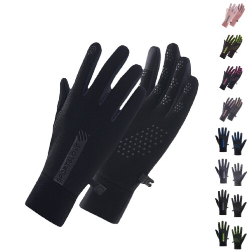 Luvas térmicas femininas de lã polar com função touchscreen