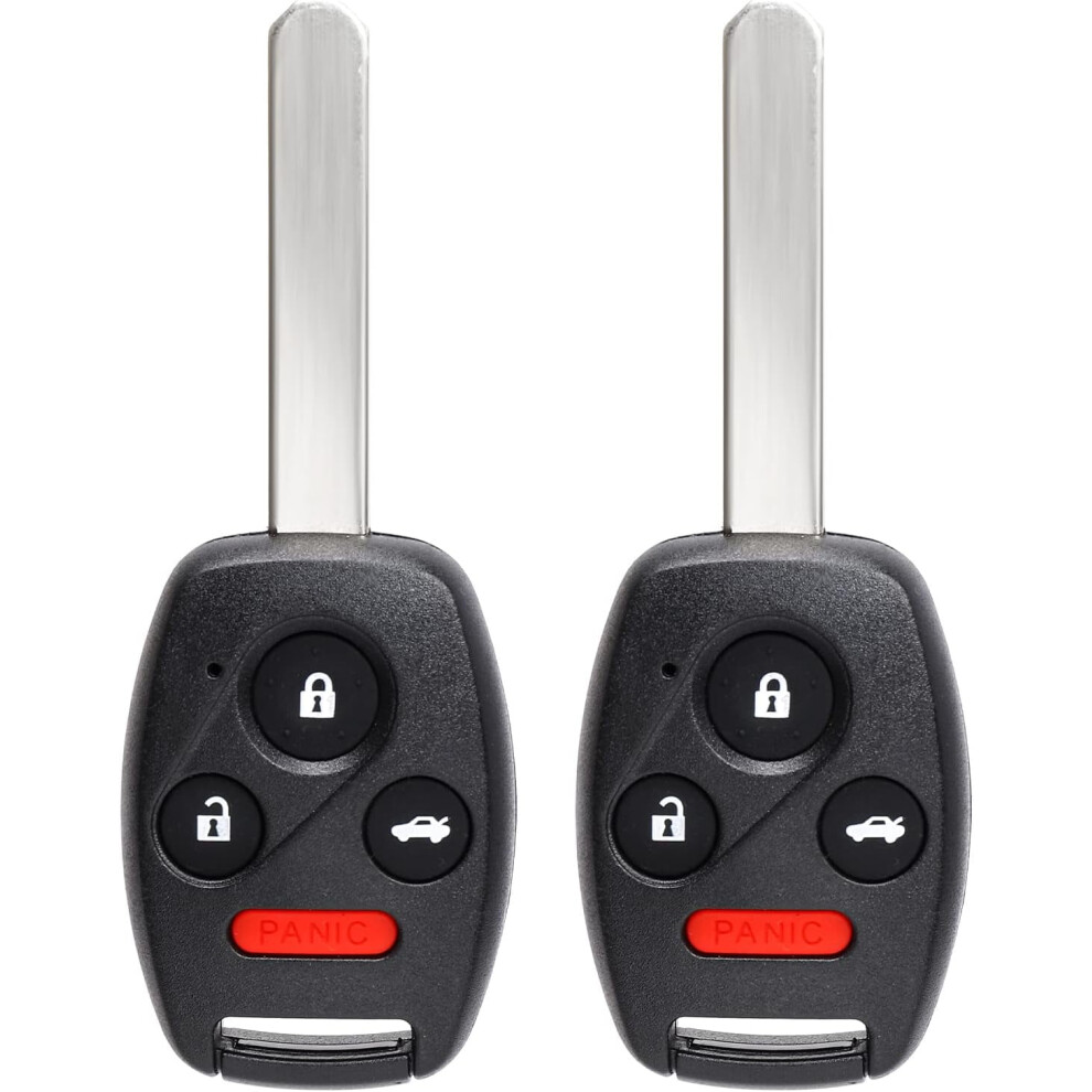 Npauto Key Fob Replacement For Honda Accord 2003Â2007, Compatible With Oucg8d-380H-A, Uncut Ignition Blade, Pack Of 2 9422877908905