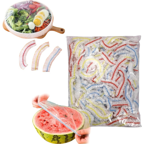 Couvre-bols élastiques réutilisables pour protéger les aliments (100 pièces)