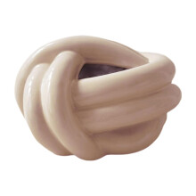 Boîte à mouchoirs en céramique avec ornement en corde