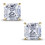18K Gold Plated Asscher Cut CZ Stud Earrings 1
