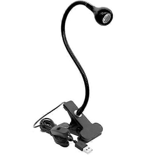Lampe de lecture à pince USB, lampe de chevet 3 couleurs à intensité variable 1