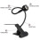 Lampe de lecture à pince USB, lampe de chevet 3 couleurs à intensité variable 4