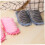 Lazy Mop Slippers Coral Fleece Grey 1 Pair 5