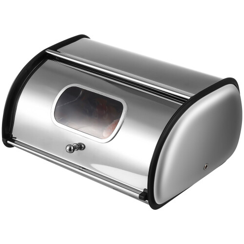 Stainless Steel Bread Storage Box Container Serving Elegant