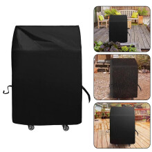 BBQ Grill Cover 32 Inch Waterproof for Two Burners Outdoor Barbecue Protection with Secure Side Straps Easy Clean Black