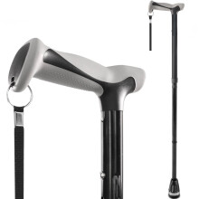 Folding Adjustable Walking Cane for Men & Women, Lightweight with Ergonomic Handle & All-Terrain Tip – Includes Travel Bag