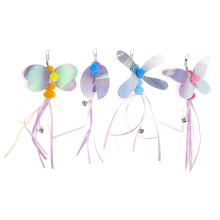 Cat Teaser Wand Refill Kit Butterfly Dragonfly Bee 4 Pcs