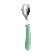 Stainless Steel Toddler Spoons, Kids Cutlery Spoons and Fork with Round Han