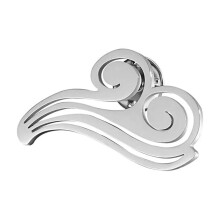 Skyformet stålbroche – Unisex Love in the Air