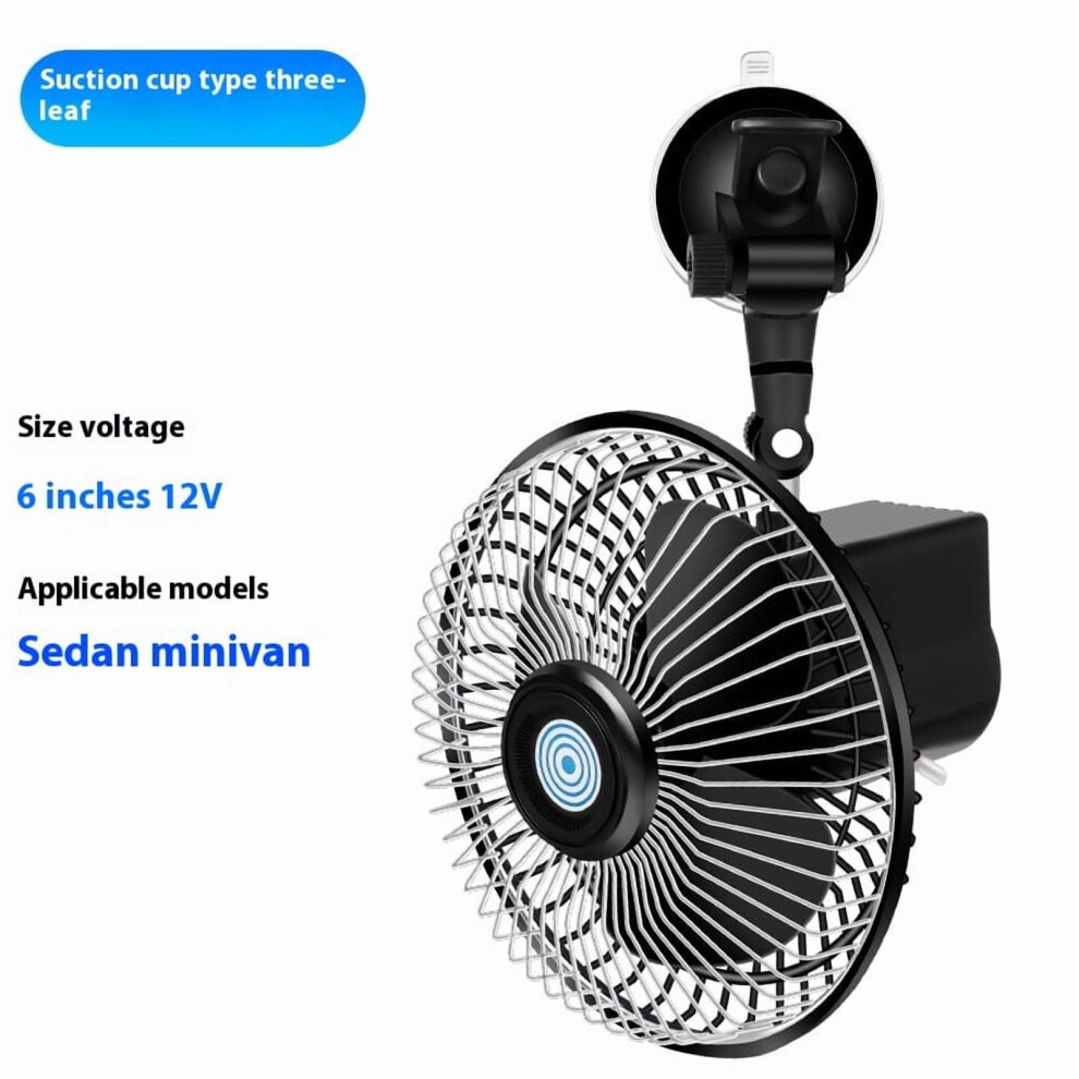 Car Mount Suction Cup Electric Fan 12V Quiet High Airflow 971050090504