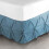 Jupe de lit double Blue Heaven en microfibre, hauteur 14 pouces 1