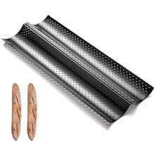 Antihaft-Baguetteform für 2 Laibe, geeignet für französisches Brot und Sauerteigbrot
