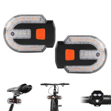 USB Rechargeable Bike Tail Light with Turn Signal, 5 Modes, Split Design – Compatible with All Bikes