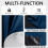 Blackout Blue Perforated Thermal Curtains Tab Top 79 inch 4
