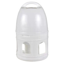 Automatic Bird Water Drinker Dispenser Feeder Large Capacity Hanging Handle Poultry Farming Backyard Raising Pet Supplies White 35X18cm