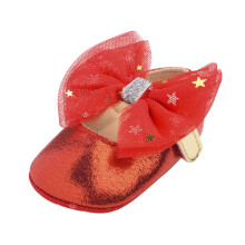 Elainilye Baby Girls Mary Janes Flat Bowknot Rubber Sole First Walker Princess Dress Shoes Toddler Shoes for Boys 6-12 Month