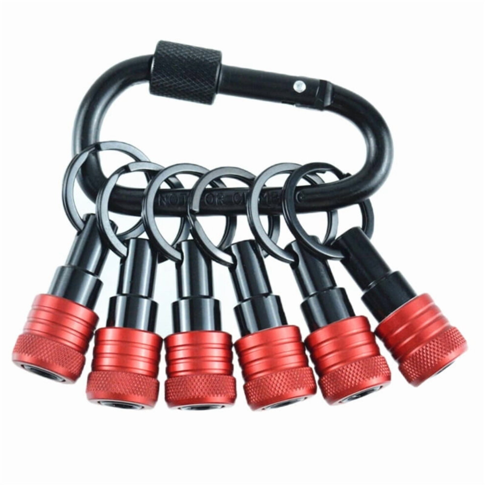 6Pcs 1/4Inch Hex Shank Screwdriver Bit Holder Extension Rod Keychains Screw Adapter Drill Portable Handheld Bit Holder 9485826546610