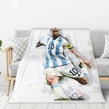 Couverture de football Soccer Player10# Douce, confortable, moelleuse et chaude, couverture de lit légère pour quatre saisons 01 (25) 60"X50"