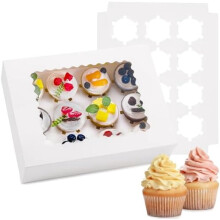 Cupcakevormpjes met venster, voedselveilig, 6 stuks