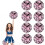 Cheer Poms Metallic Foil 10 Inch 8 Pack 1