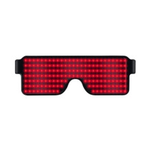 LED Glasses USB Rechargeable 11 Flashing Modes Red
