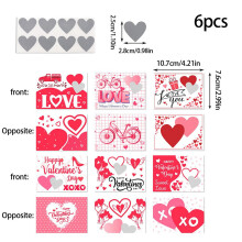 Cartes Ă gratter recto-verso pour la Saint-Valentin (lot de 6)