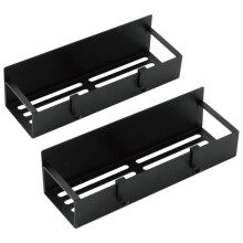 Metallinen magneettinen mausteteline jääkaapille tai uunille, musta, 2 kpl