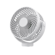 Ventilador magnético USB de succión de 12000 mAh, color blanco perla.