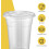 Copos de plástico com tampa e canudo, 24 oz, 100 unidades. 3