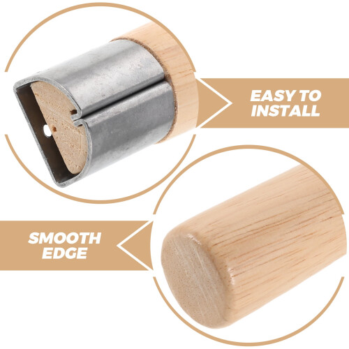 Wooden Pot Handle Replacement Set Kitchen Cookware Handle and Easy to Install 2