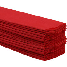 Crepe Paper Folds (20 Sheets) - 20 Inches Wide by 3.2 Feet Long - Mexican Crepe Paper -21 Assorted Color (Red)