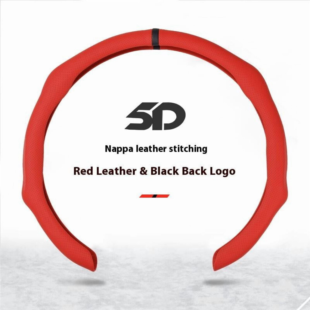 Nappa Leather Steering Wheel Cover Â Non-Slip, Breathable, Ultra-Thin, Universal Fit, Compatible With All Cars 9418476627637