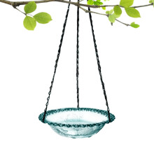 Heavy-Duty Decorative Bird Bath for Outdoors – Hangable Metal Birdbath with Hanger, Compatible with Backyard, Patio, Balcony & Deck