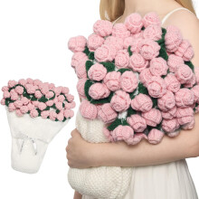 Crochet Rose Bouquet Blanket – Cozy Knitted Throw for Women, Mom, Sister, Girlfriend, Wife – Birthday, Wedding, Christmas Gift & Home Decor