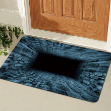 3D Hole Rug Optical Illusion 50 Inch Anti-Slip