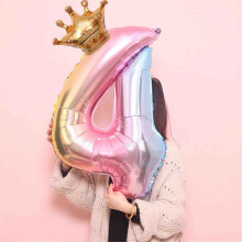 Ballon chiffre en aluminium rose, 81 cm (32 pouces), 1 pièce