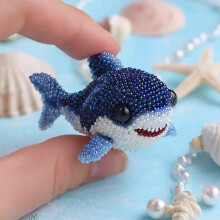 Bead Embroidery Kit – Sea Creature DIY Craft for Beginners, Beaded Ornament Art Supplies & Gift, Compatible with Standard Beading Tools