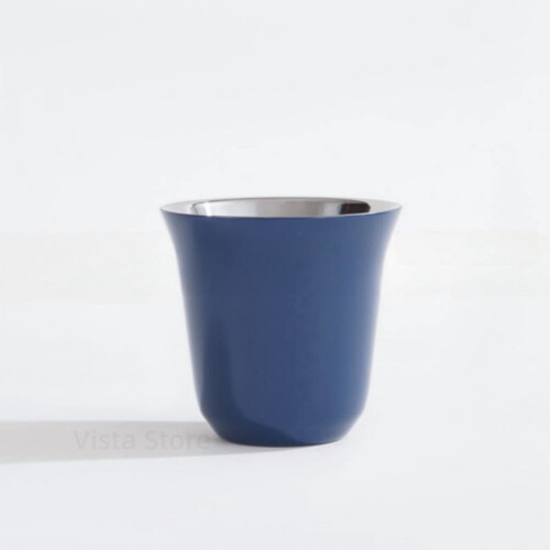 Dobbeltveggede Demitasse-espressokopper i rustfritt stål (2 stk.)