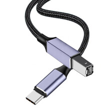 Kabel USB 2.0 do USB typu C pleciony z aluminium i nylonu, 1 m