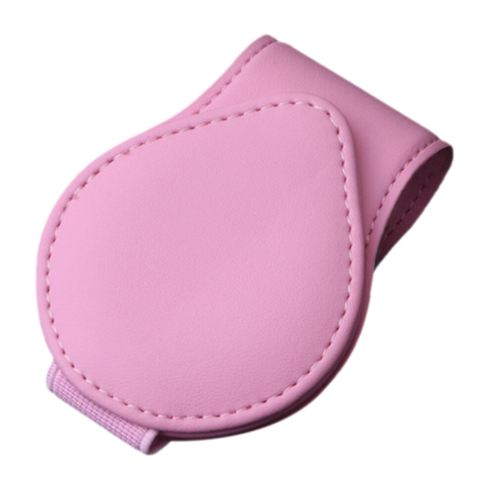 Magnetic Leather Sunglasses Holder For Car Visor Â Pu Clip, 1.773.54", Compatible With Most Visors Pink 9485826544692
