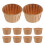 KALLORY Light Brown Paper Cupcake Liners with Rolled Edge Design for Cake Baking Use 50pcs 1