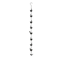 2PCS Vintage Bird Rain Chain Drain Gutters Decorated Rain Chain Garden Rain Steering Wheel Chain Bronze Home Decor 8 birds